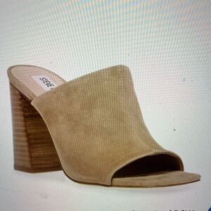 Steve Madden Brown Suede High Heel Mules